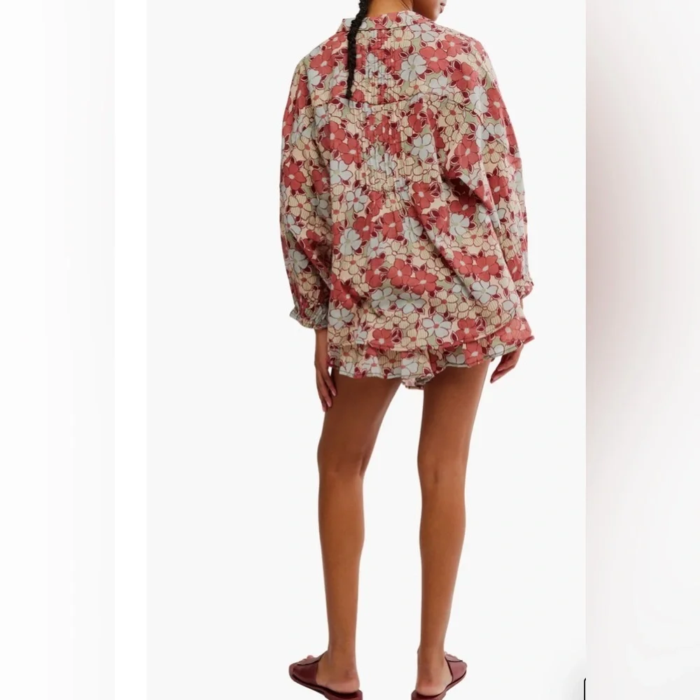 Boho Free people Sienna Button-Up Shirt size M - Picture 2 of 9